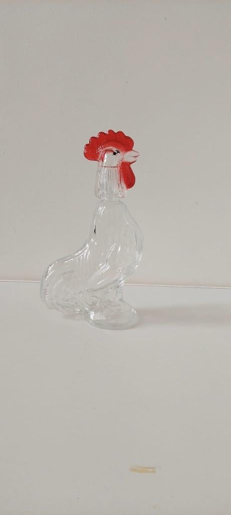 Vintage glazen glas water karaf wijn, likeur drank kip haan, Eu, Eu, Overige typen, Ophalen of Verzenden