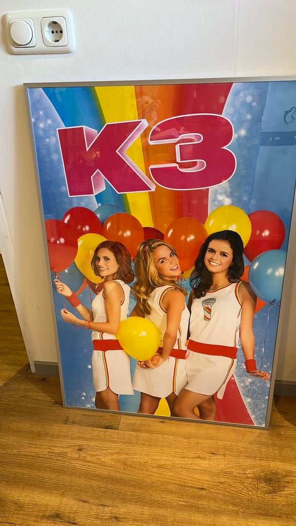 Poster K3 in lijst, Ophalen, Zo goed als nieuw, Versiering