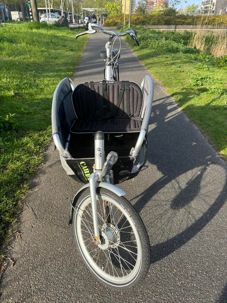 Gazelle Cabby Bakfiets – Zilver, Zeer Goede Staat 🚲, Ophalen of Verzenden, Zo goed als nieuw