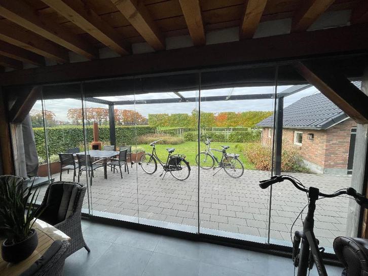 Glazen schuifwand overkapping, Tuin en Terras, Overkappingen, Gebruikt, Veranda, Ophalen