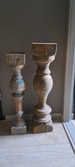 2 supergave houten balusters, Ophalen of Verzenden, Hout, 50 tot 75 cm