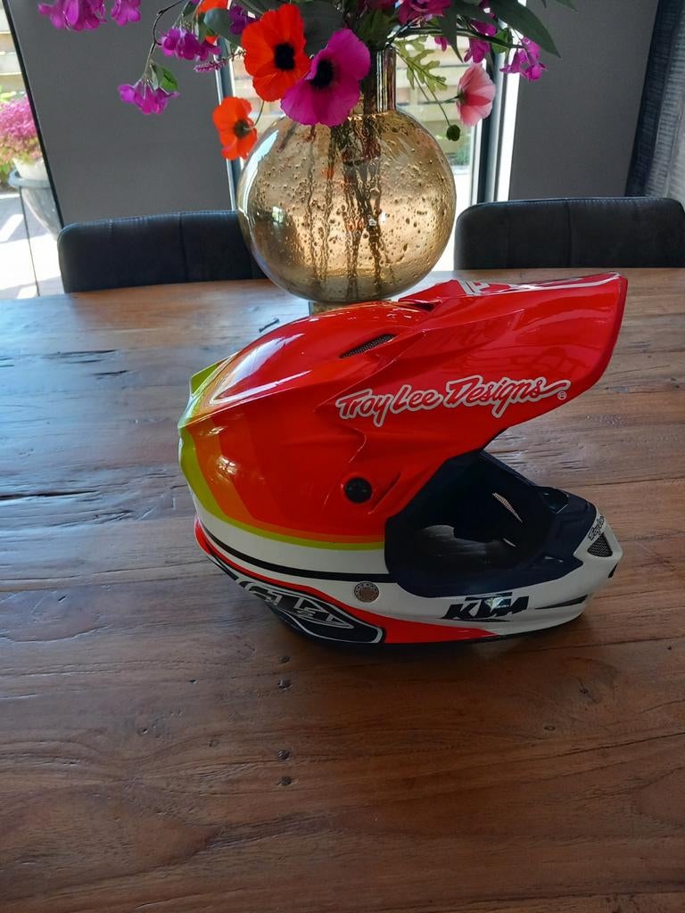 Troylee designs cross helm ktm maat s tld, Motoren, Ophalen of Verzenden, Tweedehands, Offroadhelm, Overige merken