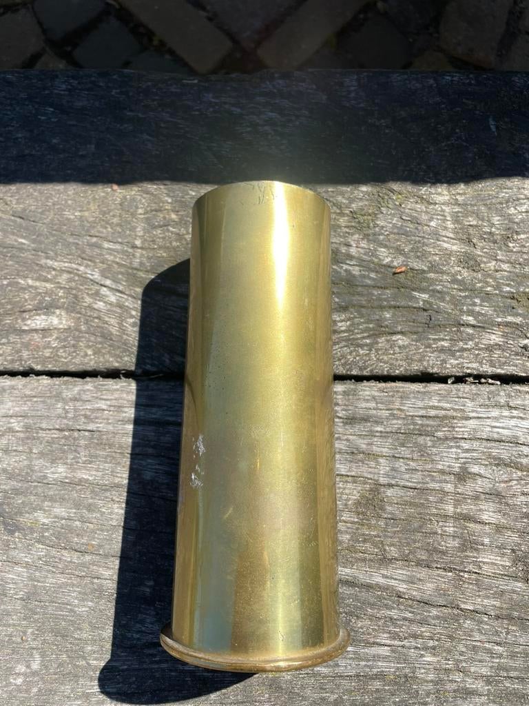 Huls hulzen 75 MM kanon Portugal granaat munitie geen flak, Ophalen of Verzenden, Landmacht, Overige gebieden, Hulzen of Bodemvondsten