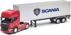 Welly Scania R730 + Container trailer / Schaal 1:32 / NIEUW, Nieuw, Ophalen of Verzenden, Welly, Bus of Vrachtwagen