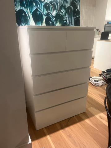 Ikea MALM ladekast 123x80 cm - 6 lades - afbeelding 2