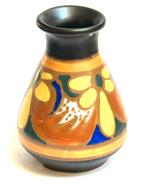 Eskaf Plateel Vaasje - Kleurig Decor - A.L. 218, Antiek en Kunst, Ophalen of Verzenden