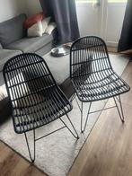 Stoelen zwart Woonexpress 2 stuks, Ophalen, Riet of Rotan, Gebruikt, Twee