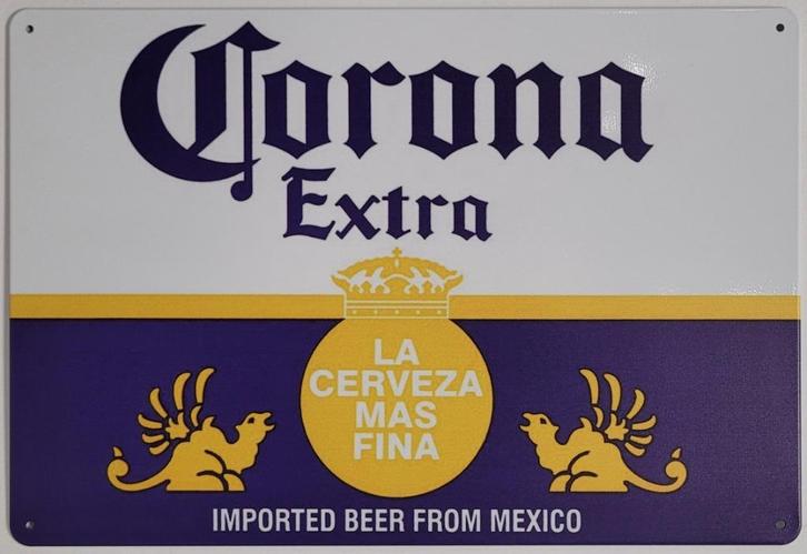 Corona Extra bier logo reclamebord van metaal wandbord deco, Huis en Inrichting, Woonaccessoires | Tekstborden en Spreuken, Nieuw
