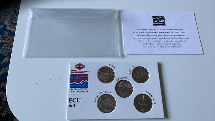 Sail ecu munten set 1995, Postzegels en Munten, Munten | Nederland, Setje, Overige waardes, Koningin Beatrix, Ophalen of Verzenden