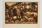 Het oude land van de Auvergne - Maurice Busset (1924), Verzamelen, Verzenden, Voor 1940, Zo goed als nieuw, Prent
