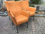 3 Montis Chaplin stoel chair oranje geel leer, Ophalen, Gebruikt, Overige kleuren, Leer