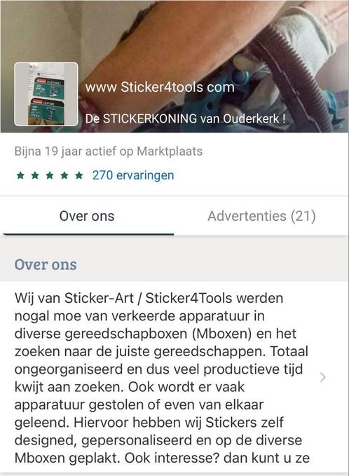 Makita MBOX stickers Macpak (STICKER-ART), Doe-het-zelf en Verbouw, Gereedschap | Handgereedschap, Verzenden