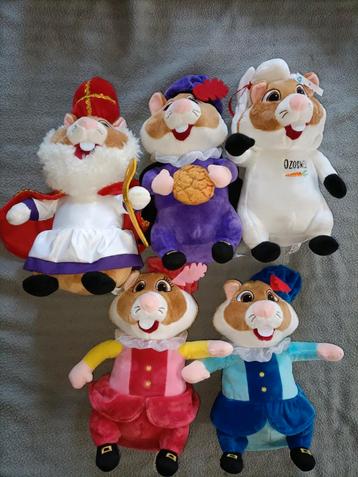 Ah hamster Sinterklaas, paard Ozosnel en 3 pieten knuffel  beschikbaar voor biedingen