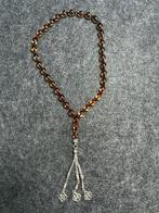 Tesbih / gebedsketting (tasbih) met barnsteen-achtige kralen, Ophalen of Verzenden, Zo goed als nieuw, Sieraad, Islam