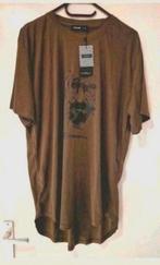 Nieuw heren grafisch shirt XL groen/bruin. Mensclo, Kleding | Heren, T-shirts, Ophalen of Verzenden, Nieuw, Maat 56/58 (XL), Bruin