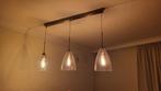 Glazen Hanglamp, Huis en Inrichting, Lampen | Hanglampen, Minder dan 50 cm, Zo goed als nieuw, Ophalen, Glas