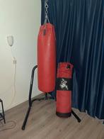 Bokszakstandaard met 2 bokszakken van 120 cm, Sport en Fitness, Boksen, Ophalen, Zo goed als nieuw, Bokszak
