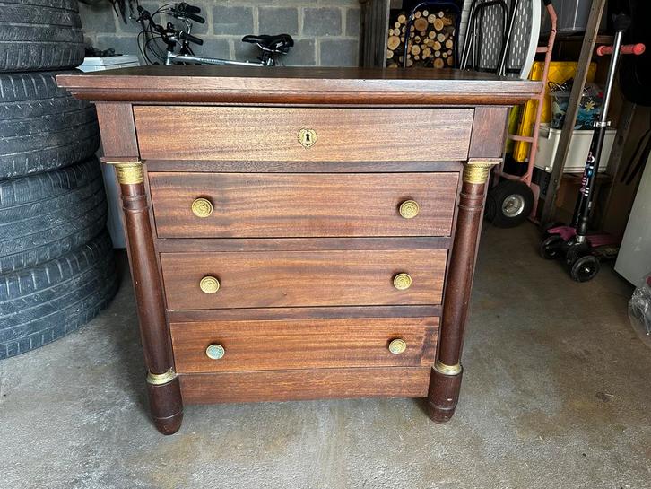 Commode van Sipo hout met eiken lades, Antiek en Kunst, Antiek | Meubels | Kasten, Ophalen