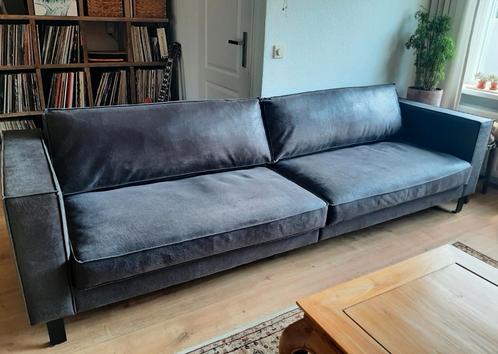 Pronto Tazzo 4 zits bank microleder (leer) zwart, Huis en Inrichting, Banken | Bankstellen, Gebruikt, Vierpersoons of meer, 250 tot 300 cm