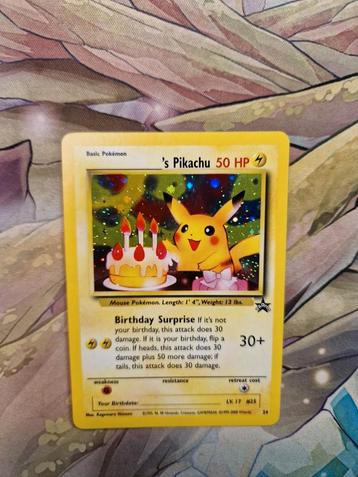 Birthday Pikachu Wotc Orginele Black Star Promo 24 beschikbaar voor biedingen