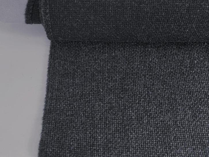 De Ploeg Andes 88; zwart+grijs; max. 7,4 meter meubelstof, Hobby en Vrije tijd, Stoffen en Lappen, Nieuw, Wol, 120 cm of meer