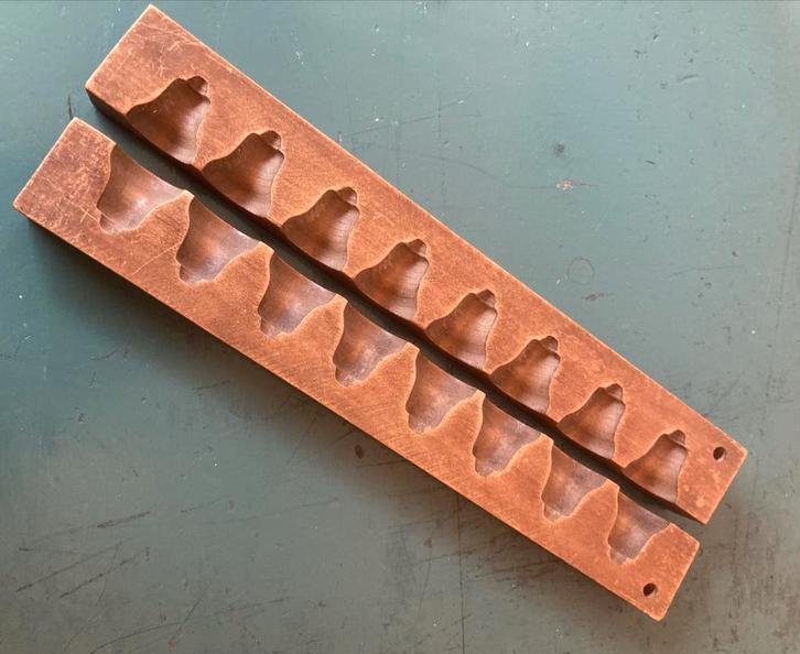 Houten Vorm voor kerstklokjes  suikerwerk, Antiek en Kunst, Antiek | Overige Antiek, Ophalen of Verzenden