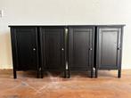 Vier IKEA Hemnes kastjes donkerbruin gebeitst hout 39x39x75, Huis en Inrichting, Ophalen, Zo goed als nieuw