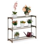 Bruin plantenrek metaal 3 etages - nieuw in doos, Minder dan 30 cm, Rond, Nieuw, Ophalen of Verzenden