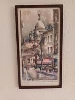 Aquarel  Marius Girard. Paris le sacre coeur., Antiek en Kunst, Ophalen of Verzenden