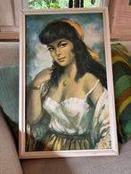 Vintage schilderij zigeunermeisje Torino, Verzenden