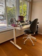 IKEA Desk – 70120 cm – Adjustable Height (Manual) – White, Ophalen, In hoogte verstelbaar, Gebruikt, Stabureau