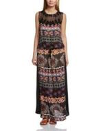 Fornarina nieuwe boho maxidress Polyna black mt S 36 28013, Nieuw, Ophalen of Verzenden, Onder de knie, Maat 36 (S)