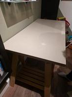 Ikea bureaublad 150x 75 met 2 verstelbare schragen., Ophalen, Zo goed als nieuw