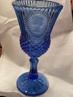 Blauwe vintage bokaal, Ophalen of Verzenden
