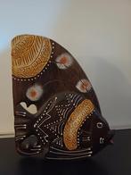 Leuke handgemaakte houten decoratieve vis, Ophalen of Verzenden, Zo goed als nieuw