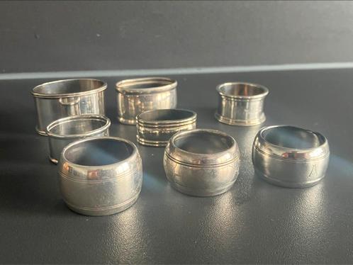 Vingerdoek ringen verzilverd (8x), Antiek en Kunst, Antiek | Bestek, Ophalen of Verzenden