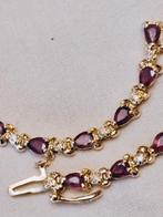 Gouden armband met natuurlijke robijnen en diamanten, Sieraden, Tassen en Uiterlijk, Armbanden, Ophalen of Verzenden, Zo goed als nieuw