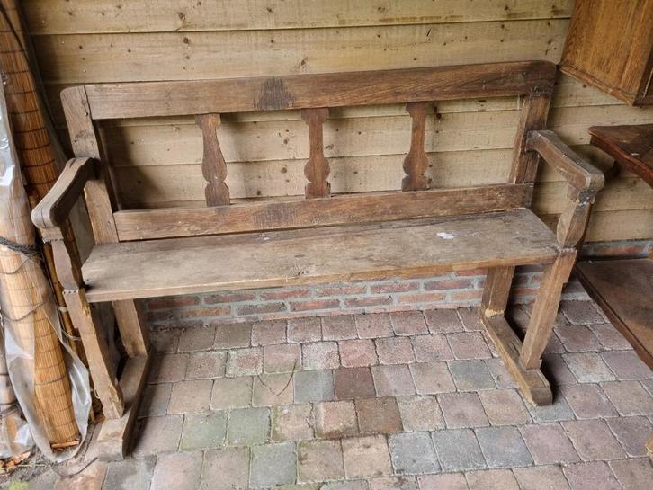 Antieke Franse kloosterbank, Antiek en Kunst, Curiosa en Brocante, Ophalen