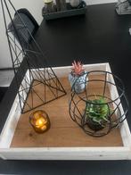 Dienblad met accessoires, Ophalen, Gebruikt, Vierkant, Hout