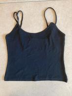 Zwart hemd met spaghettibandjes XS, Kleding | Dames, Tops, Zwart, Ophalen of Verzenden, Zo goed als nieuw, Zonder mouw