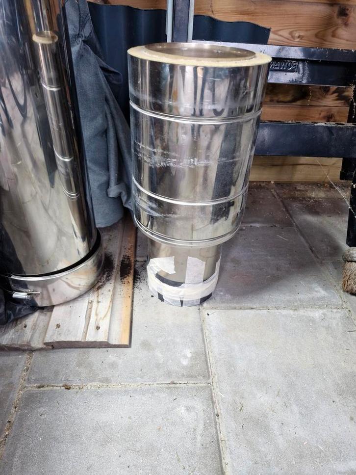 Kachelpijp onderdelen 150mm doorsnee, Doe-het-zelf en Verbouw, Overige Doe-het-zelf en Verbouw, Gebruikt, Ophalen