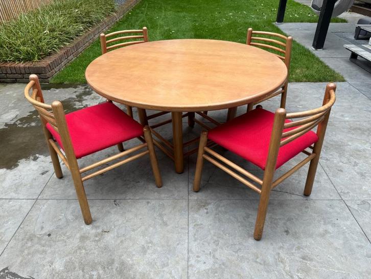 Unieke vintage jaren 70 eetkamerset, Huis en Inrichting, Complete eetkamers, Gebruikt, Ophalen
