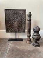 Ornament met 2 houten kandelaren, Huis en Inrichting, Woonaccessoires | Overige, Ophalen of Verzenden, Zo goed als nieuw