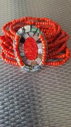 Bloedkoraal armband, Sieraden, Tassen en Uiterlijk, Antieke sieraden, Ophalen of Verzenden, Overige materialen, Armband