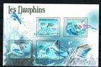 c.afrika pf blok dolfijnen dolphins zeeleven zeezoogdieren 2, Postzegels en Munten, Ophalen of Verzenden, Postfris, Dier of Natuur
