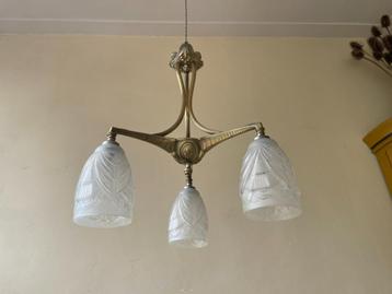 Lamp Hanglamp Plafondlamp Jugendstil 1910 Frans beschikbaar voor biedingen