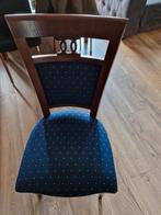 Blauwe houten stoel en tafel, Huis en Inrichting, Stoelen, Ophalen