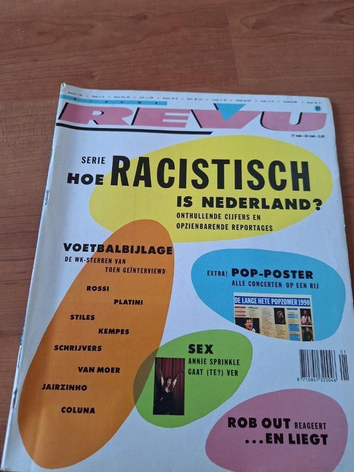 Revu 1990 Piet Schrijvers Annie Sprinkle Stones Peter te Bos, Verzamelen, Tijdschriften, Kranten en Knipsels, Tijdschrift, Nederland