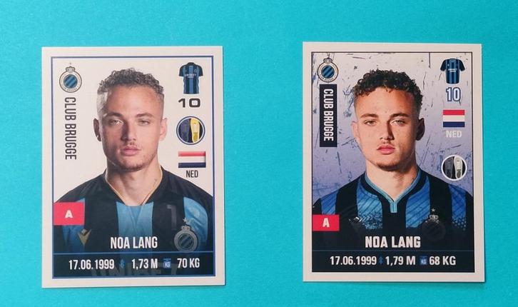 Noa Lang Panini stickers Rookie - Pro League 20/21 & 21/22, Hobby en Vrije tijd, Stickers en Plaatjes, Zo goed als nieuw, Meerdere stickers