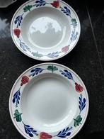 Boerenbont  servies 2 borden, Ophalen, Zo goed als nieuw, Bord(en), Aardewerk